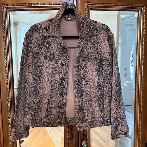Free People Python Denim Jacket - Picture 1 of 3